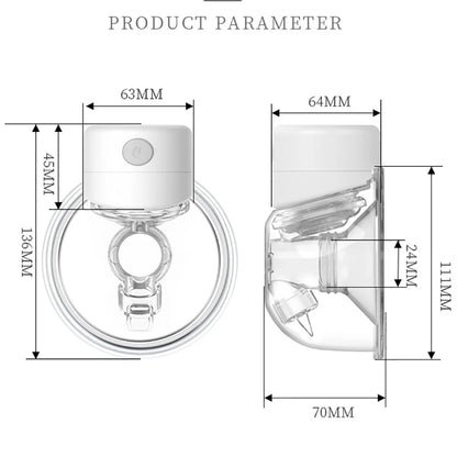 NEU Tragbare elektrische Milchpumpe, geräuschlos, tragbar, automatischer Melker, LED-Anzeige, per USB wiederaufladbar, freihändiger tragbarer Melker, KEIN BPA