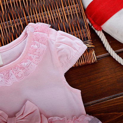 Newborn Baby summer bodysuit infant girls princess dress baby christening baptism gown party wedding 0-3 3-6 6-9 months bodysuit