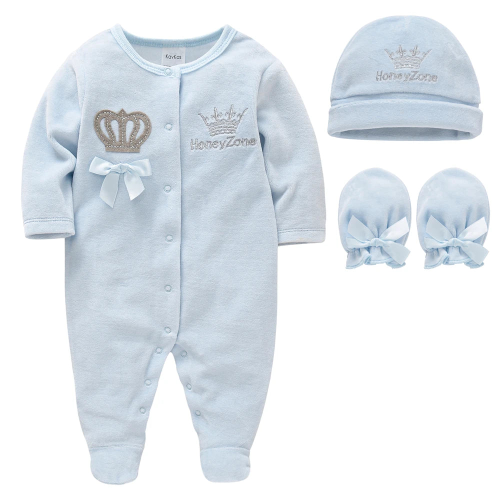 Baby-Kleidung Set Jungen Pyjamas bebe fille mit Mützen Handschuhen Atmungsaktive Baumwolle Soft Ropa bebe Neugeborenen Schläfer Baby Pjiamas