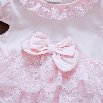 Newborn Baby summer bodysuit infant girls princess dress baby christening baptism gown party wedding 0-3 3-6 6-9 months bodysuit