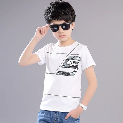 2024 Summer Baby Boy Cotton T-Shirt - Stylish Kids Tee for Ages 3-16 Years