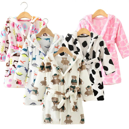 Kinder Bademäntel Flanell Winter Kinder Nachtwäsche Robe Infant Pijamas Nachthemd Für Jungen Mädchen Pyjamas 10-2 Jahre Baby Kleidung