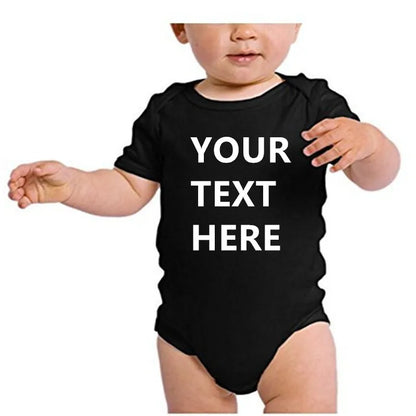 IHR TEXT HIER Baby Strampler Personalisieren Neugeborenen Baby Junge Mädchen Onesie Baumwolle Kurzarm Infant Baby Kleidung