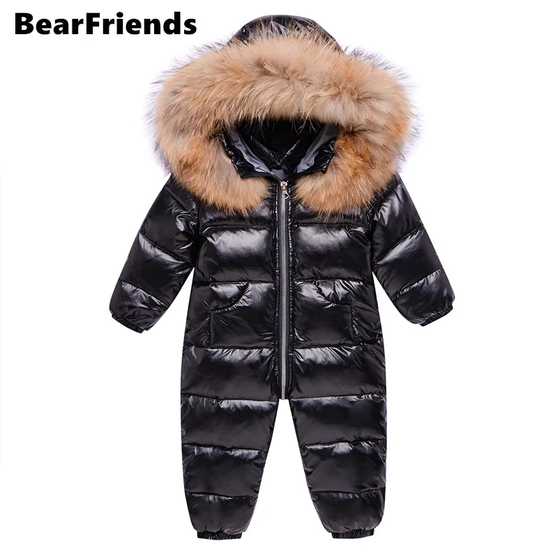 Winter Schnee Overalls Babykleidung Kleidung Schneeanzug Entendaunenjacke für Kinder Mädchen Mantel Park Säuglingsmantel Jungen Overall