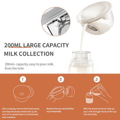 Adjustable Electric Breast Pump Silent Wearable Automatic Milker Hand-Free Portable Milk Extractor USB Chargable for Home Travel