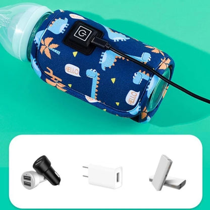 Tragbarer USB-Babyflaschenwärmer, Reisemilchwärmer, Säuglingsfütterungsflasche, beheizte Abdeckung, Isolierung, Thermostat, Heizung, Dropshipping