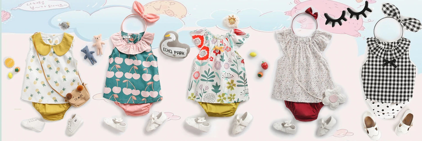 Sanlutoz Sommer Baby Kleidungssets Blumen Kleinkind Oberteile + Hose 2tlg. Lässige Baumwolle Baby Outfits Sets