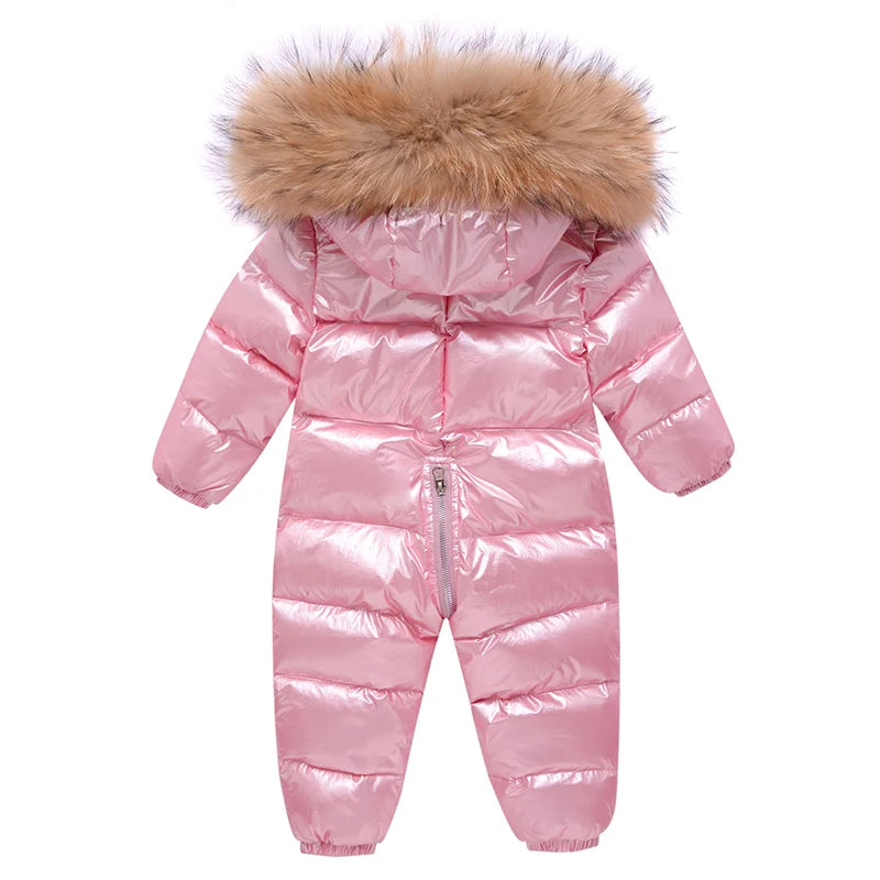 Winter Schnee Overalls Babykleidung Kleidung Schneeanzug Entendaunenjacke für Kinder Mädchen Mantel Park Säuglingsmantel Jungen Overall