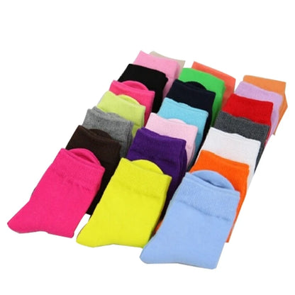 20 Pieces Children’s Socks - High Quality Cotton Candy Colors for Kids (1-9 Years)