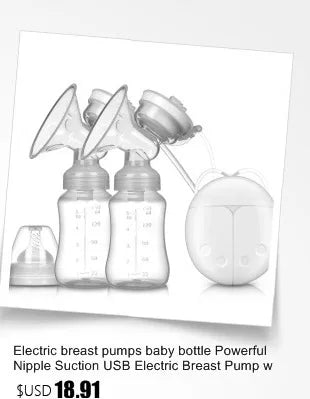 Breast Pump Bilateral Milk Pump Baby Bottle Postnatal Supplies Electric Milk Extractor Breast Pumps USB Powered Baby Breast Feed