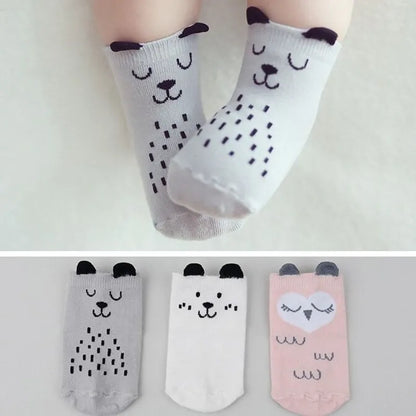 2024 New Spring Baby Socks - Cute Toddler Asymmetry Anti-Slip Cotton Socks for Newborns