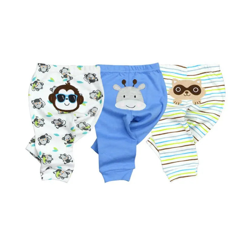 Wholesale 3/6pcs/Lot Baby Pants  Cotton Autumn Leggings for boys girls Mid Full Length Baby Trousers