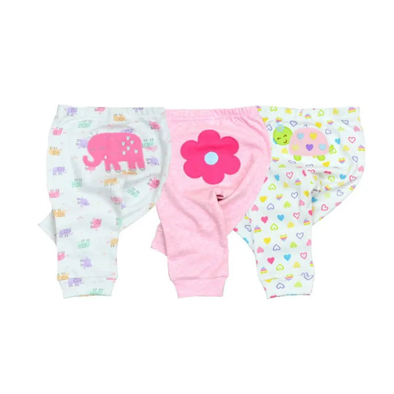 Wholesale 3/6pcs/Lot Baby Pants  Cotton Autumn Leggings for boys girls Mid Full Length Baby Trousers