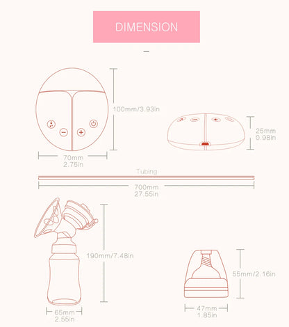 Milchpumpe Bilaterale Milchpumpe Babyflasche Postnatale Versorgung Elektrische Milchabsaugung Milchpumpen USB-betriebenes Baby-Stillen