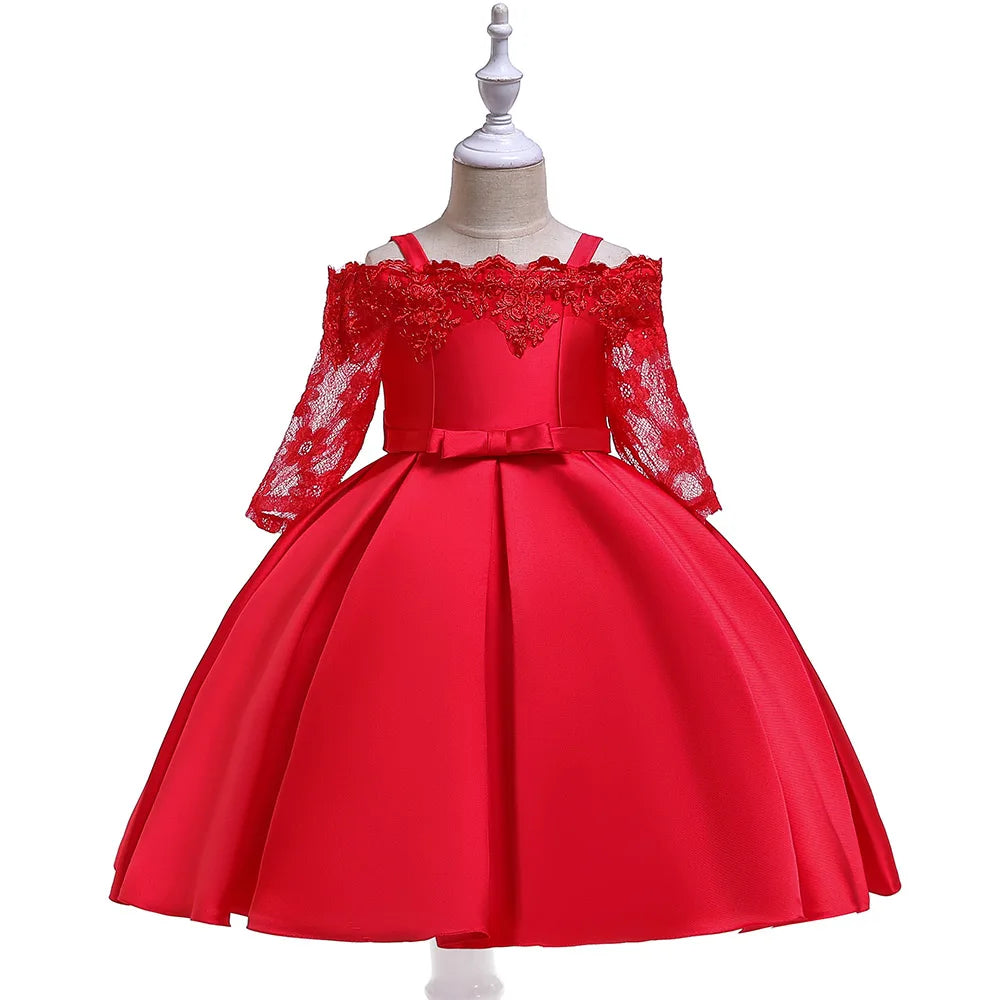 Grünes Weihnachtsprinzessinkleid für Mädchen, Kinderkostüm, elegante Kinder, Hochzeit, Geburtstag, Abendkleid, Schleife, Mädchen, Partykleider, 3–10 Jahre