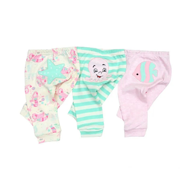 Wholesale 3/6pcs/Lot Baby Pants  Cotton Autumn Leggings for boys girls Mid Full Length Baby Trousers