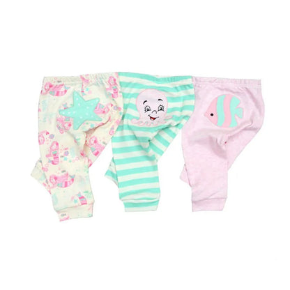 Wholesale 3/6pcs/Lot Baby Pants  Cotton Autumn Leggings for boys girls Mid Full Length Baby Trousers