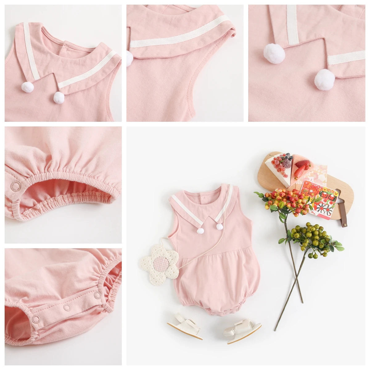 Sanlutoz Niedlichen Säuglings Mädchen Bodys Baumwolle Sommer Baby Kleidung Neugeborenen Outfits Mode