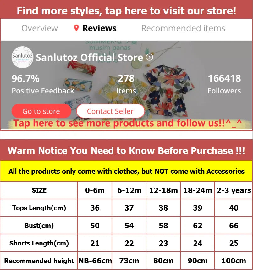 Sanlutoz Summer Baby Clothes Sets Flower Toddler Tops + Bottoms 2pcs Casual Cotton Baby Outfits Sets