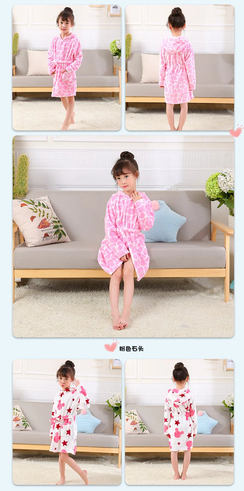 Children Bath Robes Flannel Winter Kids Sleepwear Robe Infant Pijamas Nightgown For Boys Girls Pajamas 10-2 Years Baby Clothes