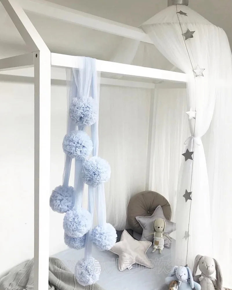 Baby Room Decor Baby Bed Mosquito Net Crib Net Hanging Decoration Garland Ball for Wedding Party Children's Room Accessories