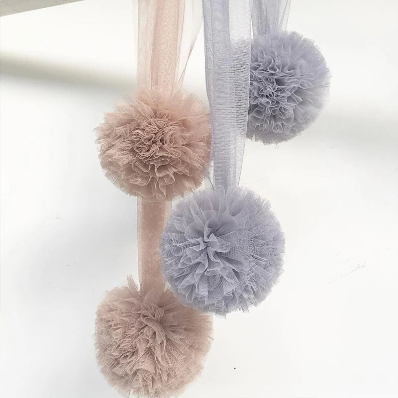 Baby Room Decor Baby Bed Mosquito Net Crib Net Hanging Decoration Garland Ball for Wedding Party Children's Room Accessories