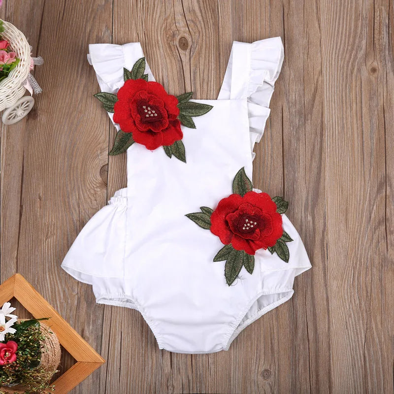 2021 Summer Floral Sleeveless Jumpsuit - Newborn Toddler Girls Romper Outfit