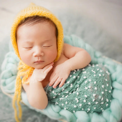 Don&Judy Soft Baby Girl Boy Photo Shoot Props Newborn Photography Swaddle Blanket Little Infant Bobble Picture Accessories 2023