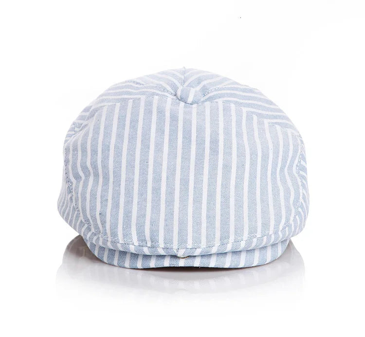 Beret Baby Hat Solid Color Cotton Linen England Style Baby Cap Adjustable Children Hats For Child Beret Kid Hat For 0-5 Years