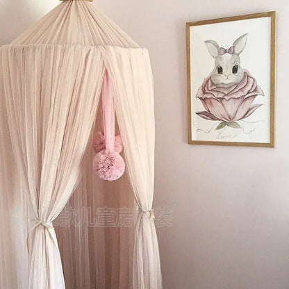 Baby Room Decor Baby Bed Mosquito Net Crib Net Hanging Decoration Garland Ball for Wedding Party Children's Room Accessories