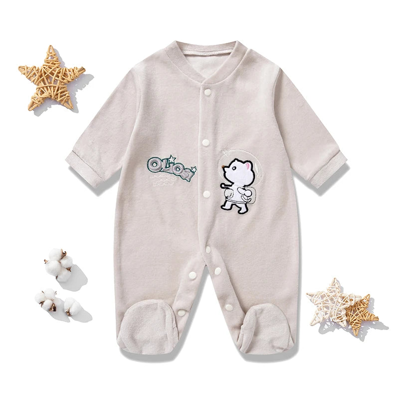 Neugeborenen Baby Kleidung Strampler Jungen Mädchen Bodys Baby Footies Homedress Pyjama Soild Overall 0-9 Monate Baby Kleinkind Nachtwäsche