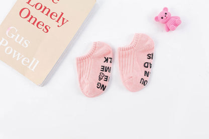 Summer Spring Thin Cotton Rubber Anti-slip Short Ankle Stockings Cute Candy Color Stripe White Baby Floor Socks for Boys Girls