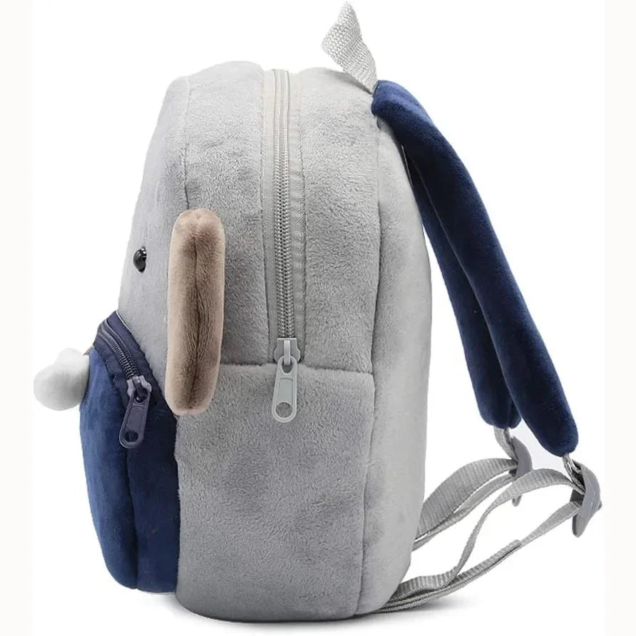 Personalisierter Kleinkind-Rucksack mit individuellem Namen, Tasche für Jungen und Mädchen, süße, weiche Plüsch-Kleinkind-Tasche mit Tier-Cartoon, kleiner Mini-Rucksack für