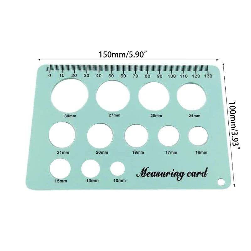 Breast Pump Nipple Silicone Ruler 12Size Nipple Diameter Breastpump Flange Circle Sizing Ruler Measuring Card Sizing Tool