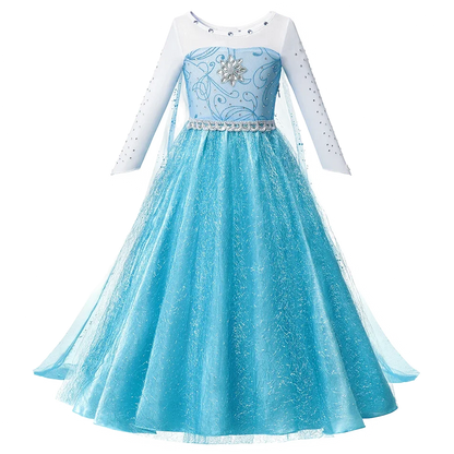 Disney Frozen Girls Dress Elsa 2 Princess Cosplay Costume Kid Fancy Children Gowns Vestidos Snow Queen