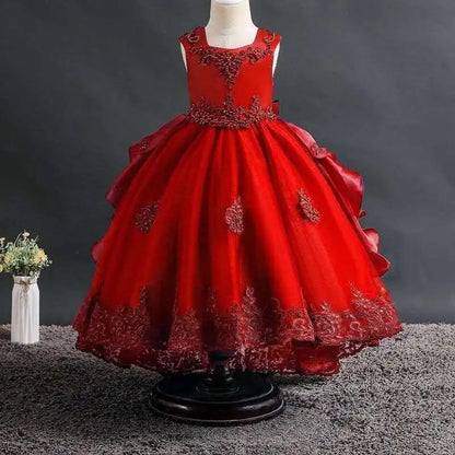 Mädchen Trail Party Kleid Elegante Mädchen Halloween Performance Kleid 3-10 Jahre Alt Model Walk Party Kleid 2023 Neue Weihnachten Dres