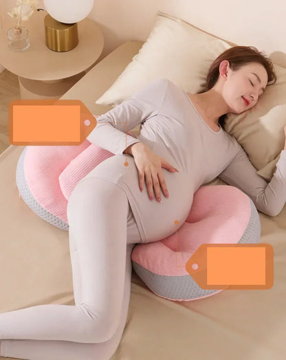 Pregnant Women Lumbar Pillow Four Seasons Universal Waist Support and Protection Side Sleep U-shaped Cushion Pregnancy Pillow