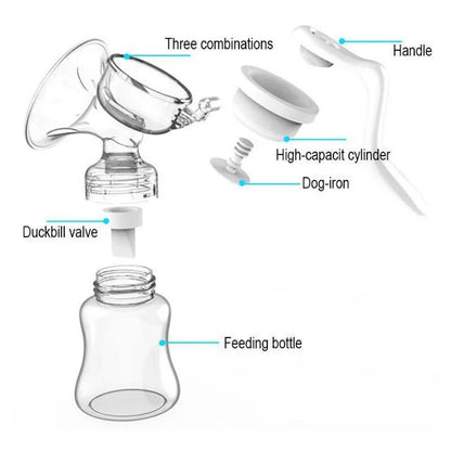 Silicone manual breast pump / adjustable suction / mother and baby products / strong milking device