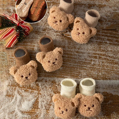 Cartoon Bear Rabbit Newborn Infant Warm Socks Autumn Winter Thickened Boys Girls Kids Sleep Socken Cute Baby Children Floor Sock