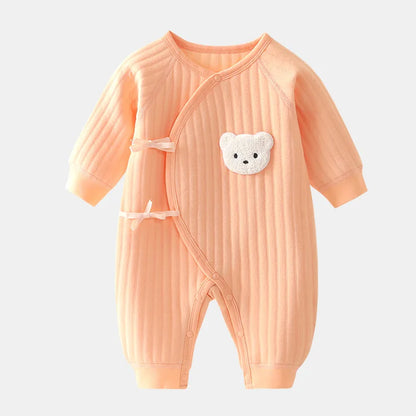 Jungen Mädchen Bodysuit Neugeborenen Onesie Kleidung Baumwolle Kleinkind Home Wear 0-6M Verdickte Frühlings- und Herbstkleidung