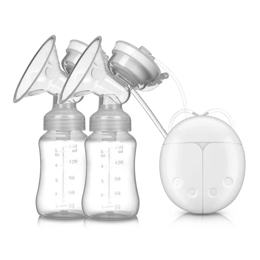 Double Electric Breast Pumps Powerful Nipple Suction USB Electric Breast Pump with Baby Milk Bottle Cold Heat Pad Nipple