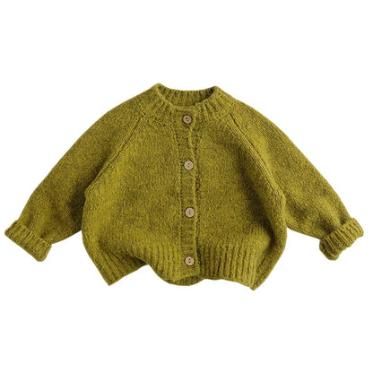 Autumn Winter Cardigan Coat Kids Boys Girls Sweaters Solid Sweaters 1-7Years Children Knit Sweater High Quality