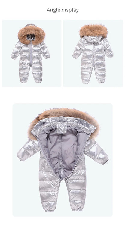 winter snow overalls baby wear clothing clothes snowsuit duck down jacket for kids girl coat Park infant overcoat boy jumpsuit