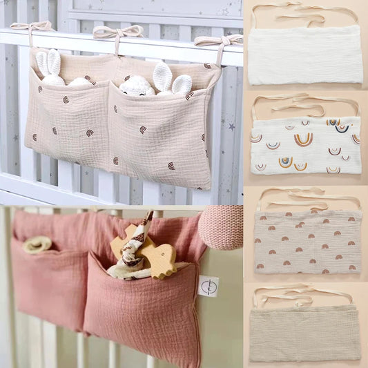 Multifunctional Portable Baby Crib Storage Bag - Newborn Bed Headboard Organizer