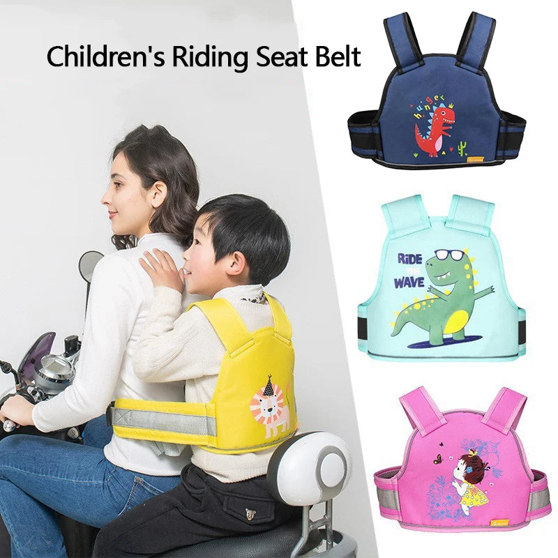 Children's Seat Belt Electric Car Cycling Strap Motorcycle Protection Straps Anti-fall Protection Belt Adjustable Bandage