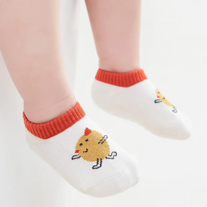 Lawadka Newborn Baby Boat Floor Socks For Girls Boys Summer Infant Girl Boy Toddler Anti-slip 0-4Y Children's Socks 4Pairs/set