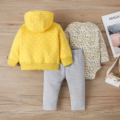 Frühling Herbst Baumwolle Baby Jungen Kleidung Sets Cartoon Gedruckt Baby Mantel + Baby Hosen + Baby Bodys Mit Langen Ärmeln Mädchen Kleidung Sets