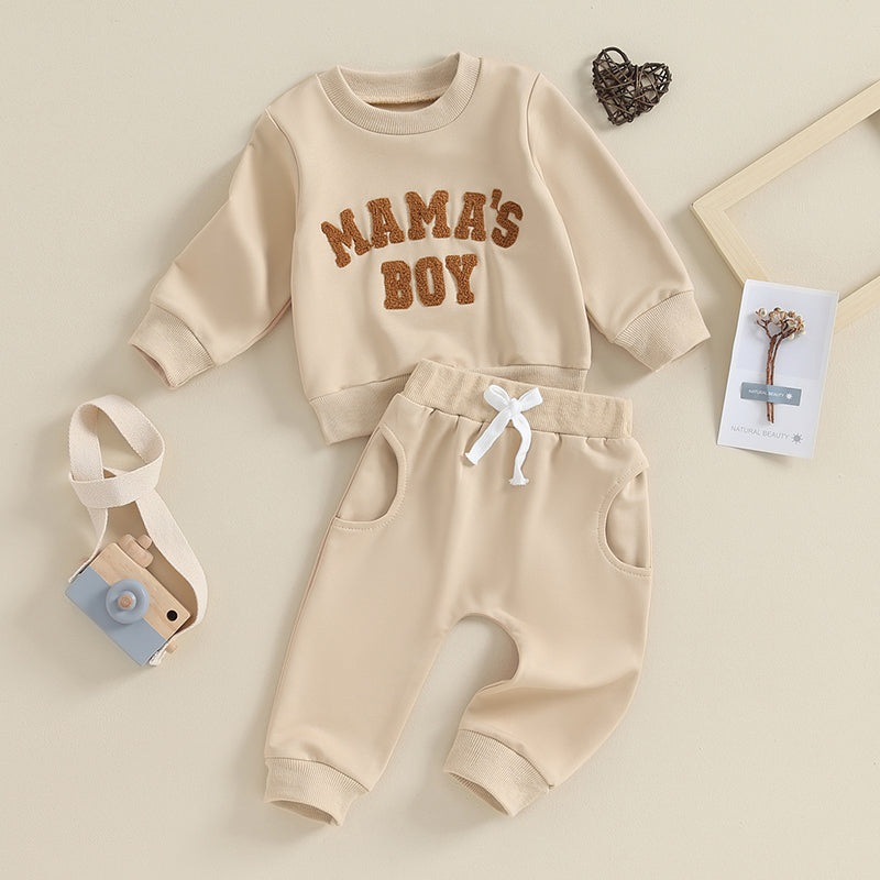 2023-09-20 Lioraitiin 0-3Y Newborn Toddler Baby Boy Fall Winter Outfits Letter Crewneck Sweatshirt Casual Pants Set 2Pcs Clothes