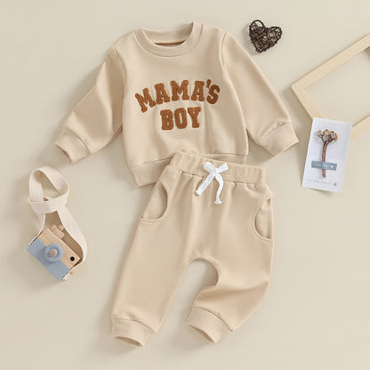 2023-09-20 Lioraitiin 0-3Y Neugeborenen Kleinkind Baby Jungen Herbst Winter Outfits Brief Crewneck Sweatshirt Casual Hosen Set 2Pcs Kleidung