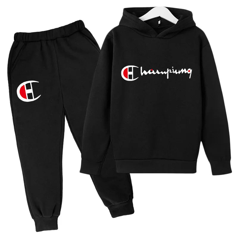 2023 kinder Frühjahr und Herbst Hoodie Anzug Jungen Outdoor Sport Kleidung Mädchen Jogging Hoodie + Hose Kleidung Mantel